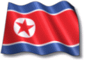 Animated Korea, North flag