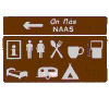 Advance information direction sign to
local services