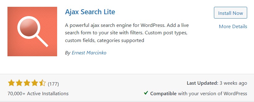 improve wordpress internal search