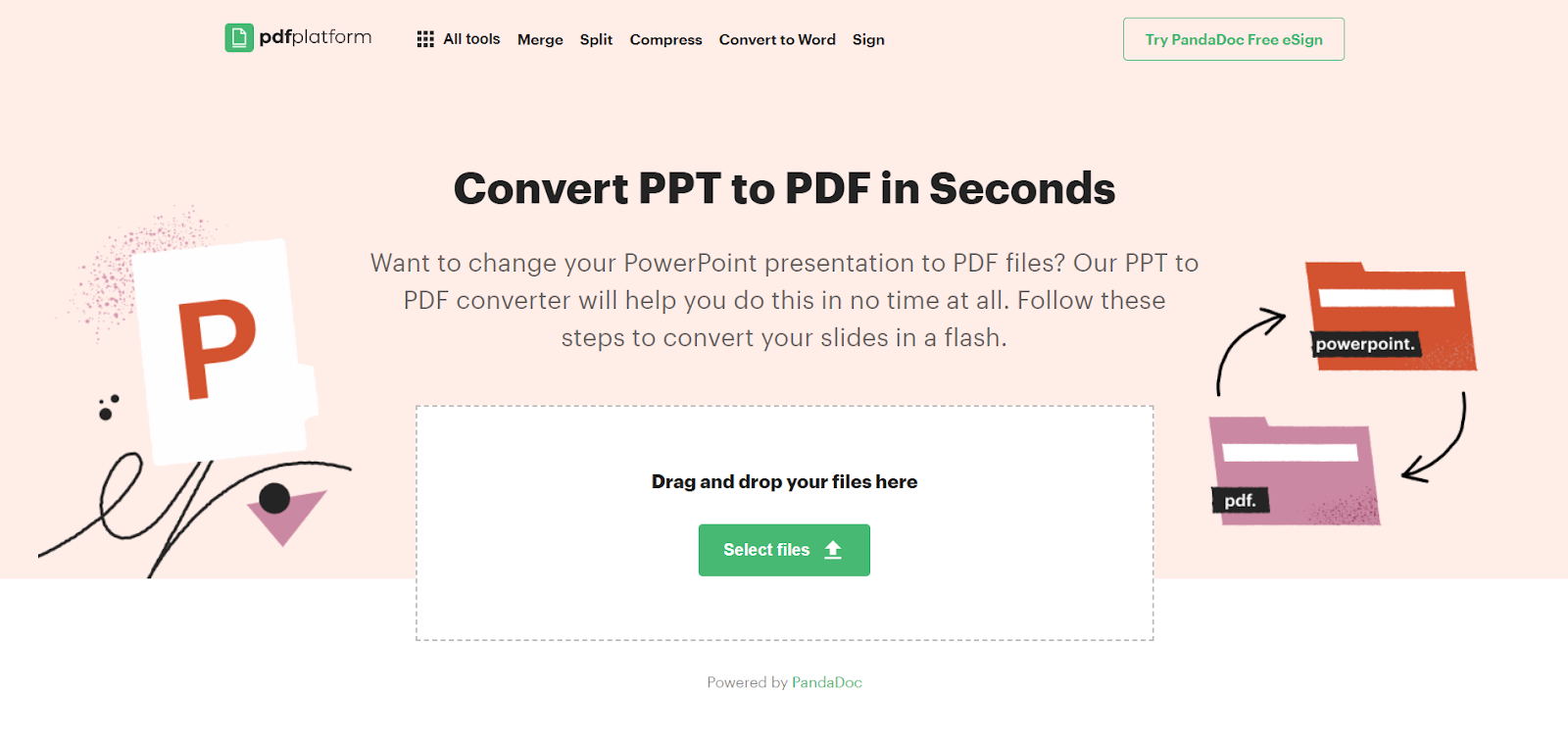 Converting PPT to PDF with PDFplatform
