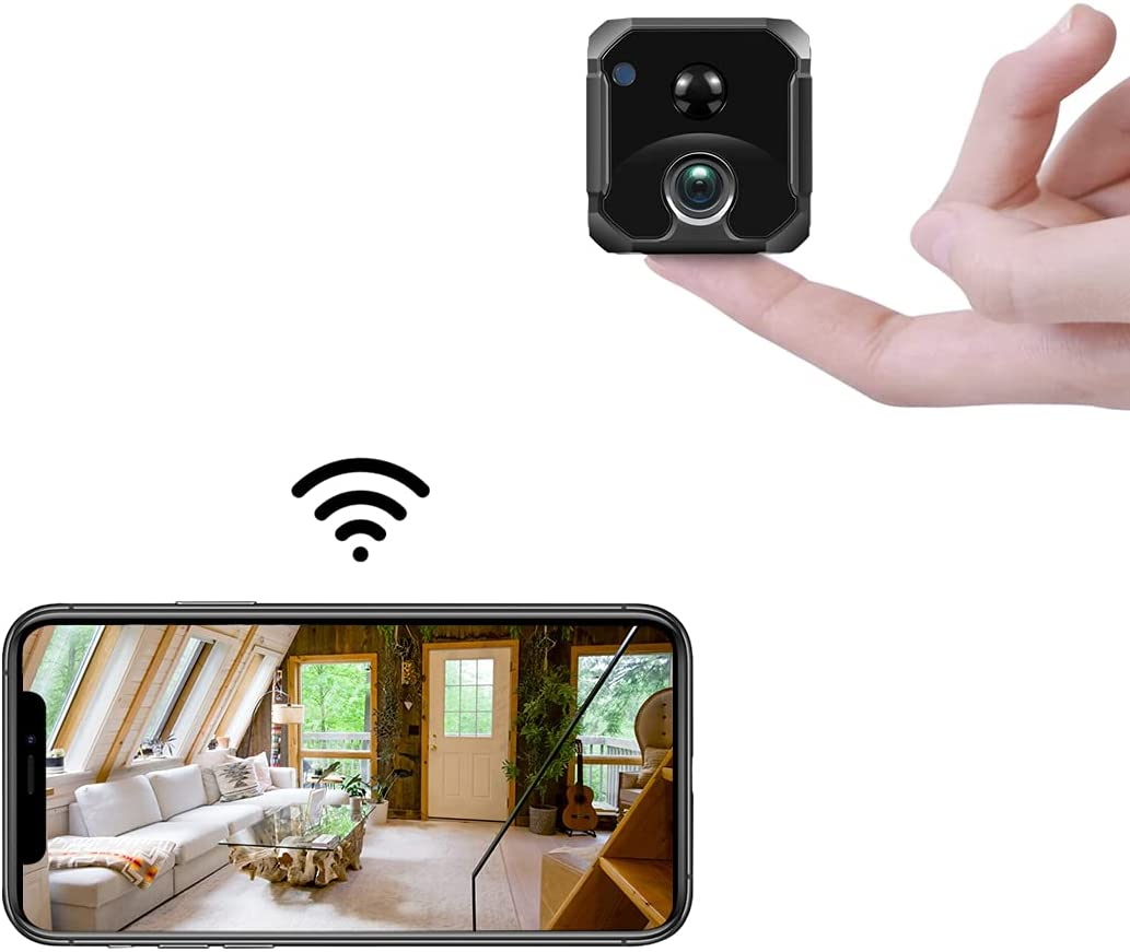 The AREBI Spy Camera (4K) connected to a smart device via Wi-Fi. (Image via Amazon)