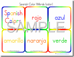 Spanish Colors Words