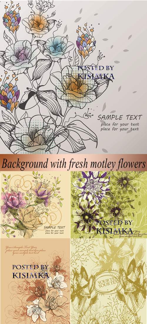 صور Background with fresh motley flowers Logotype2
