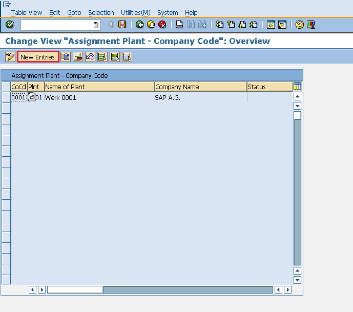 SAP New Entry