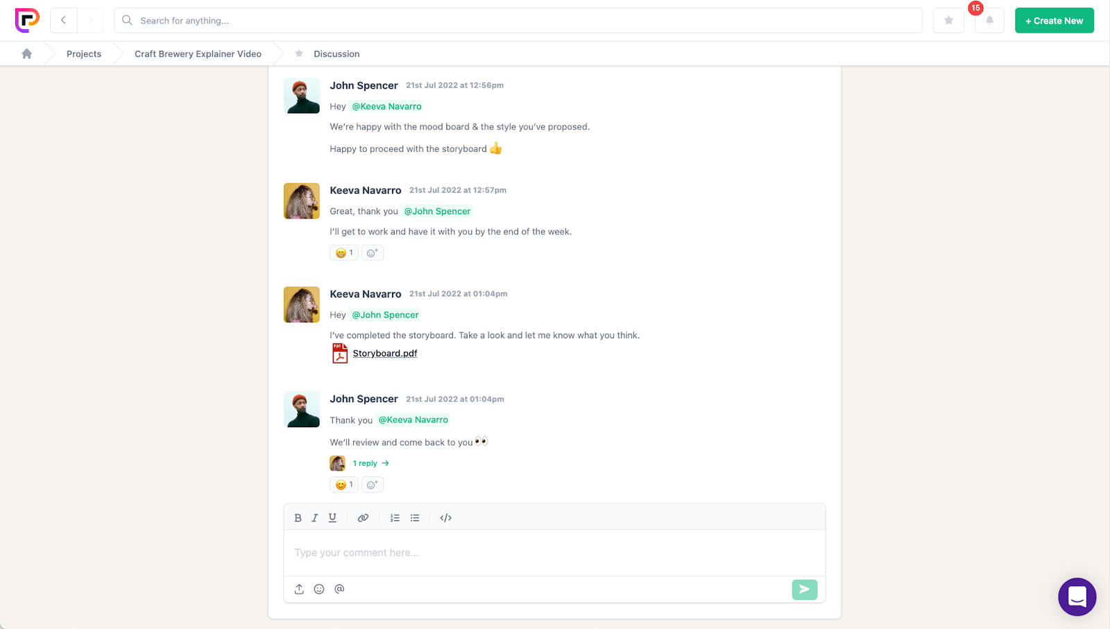 Project.co chats