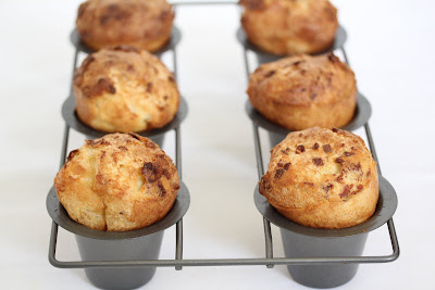 bacon popovers in a baking pan