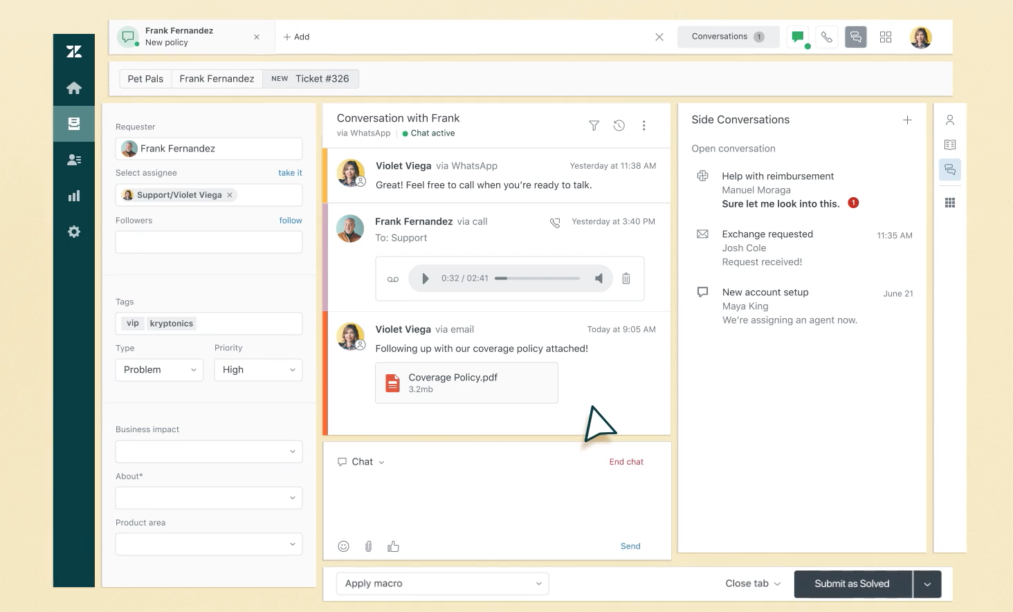 email ticket system, Zendesk