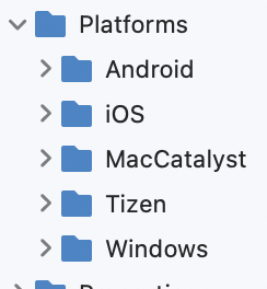 MAUi Platform-specific code