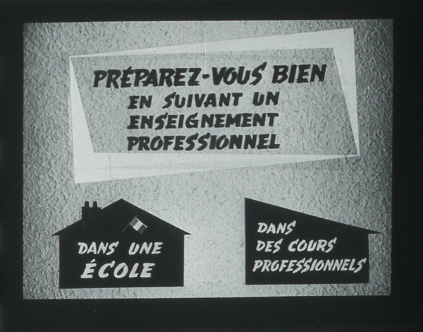 Films fixes et publicités de quartier (educational filmstrips) sur www.filmfix.fr : La conquête d'une profession - Garçon