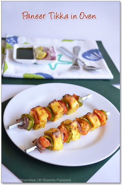 Paneer Tikka in Oven Recipe Paneer Tikka in Oven Recipe