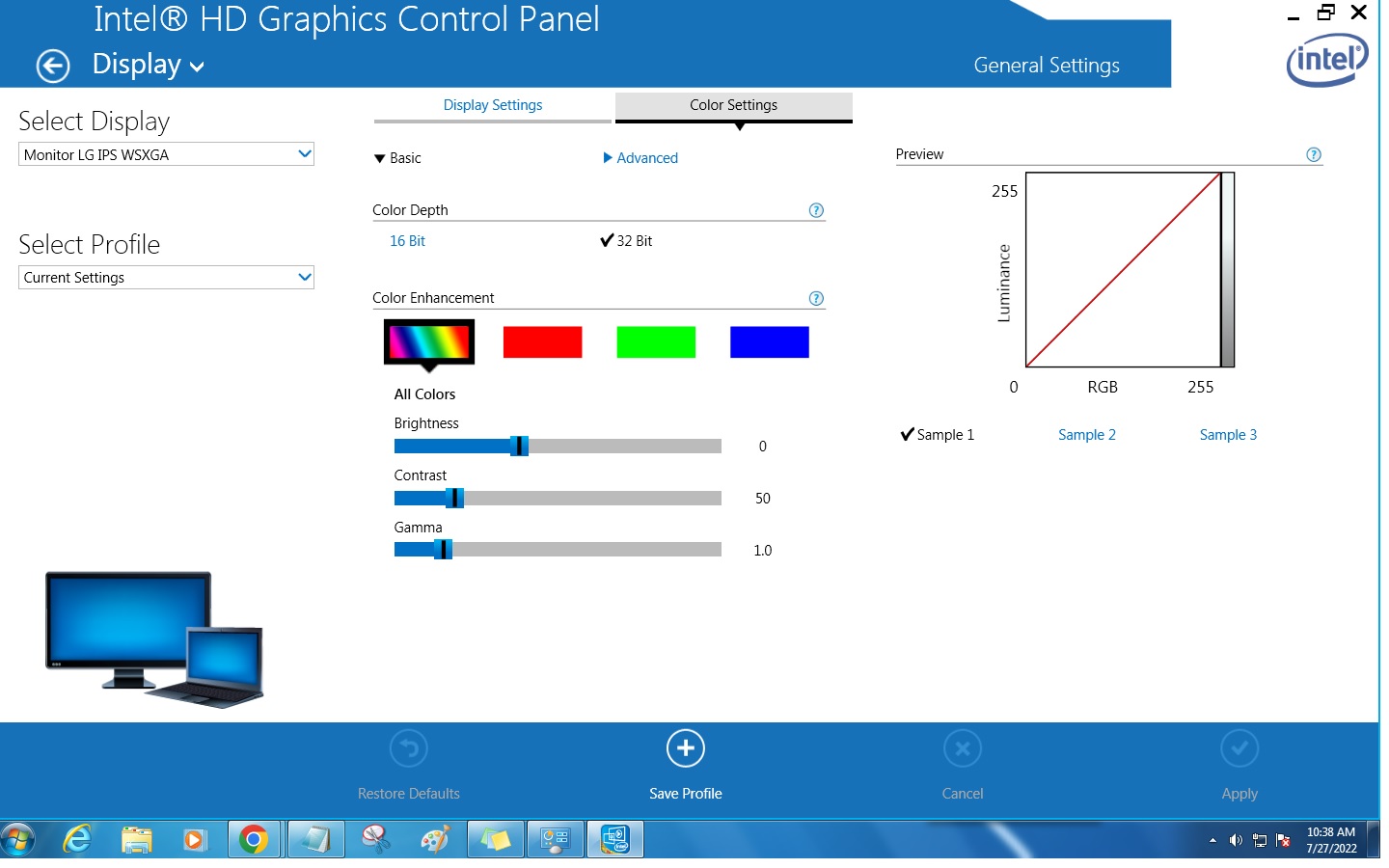 Mengatur Kecerahan Laptop Windows 7 dengan Intel HD Graphics Control Panel