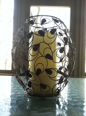 Candle holder glass table sunlight photo