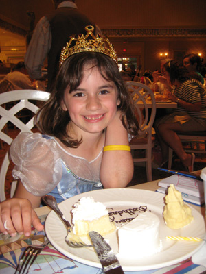 magic kingdom castle cake. And here she is w/ her