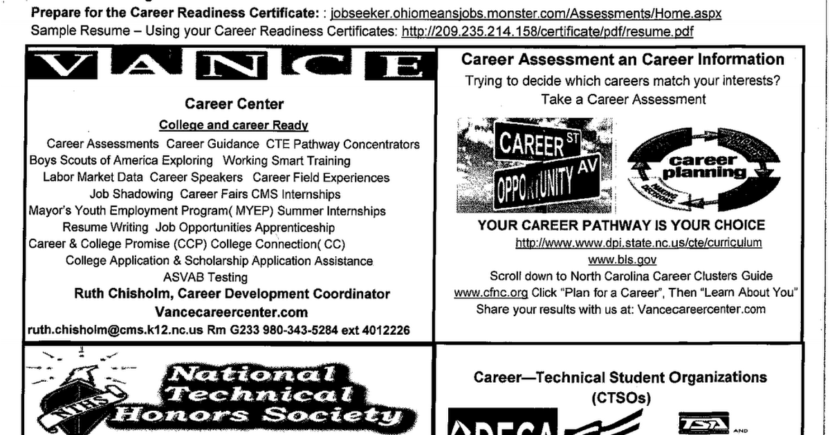 Vance High School Career & Technical Pathways 