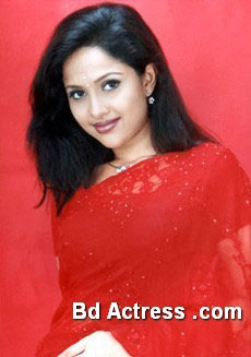 Bangladeshi Model Nadia Ahmed red saree