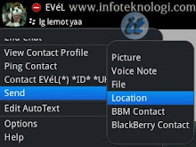 Send Location di Blackberry messenger 6