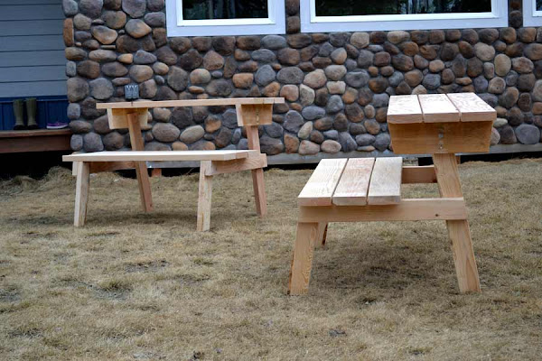 Ana White | Build a Picnic Table that Converts to Benches | Free and ...