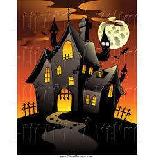 Image result for pictures of haunted houses clipart