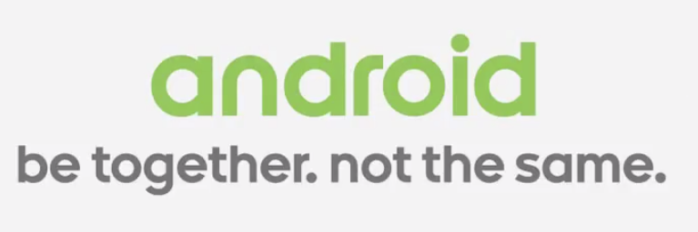android logo and tagline.