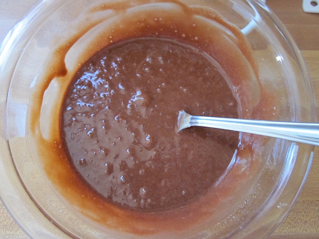 finished batter in mixing bowl 