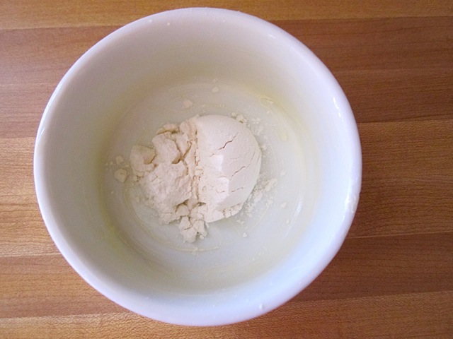 flour added to ramekin