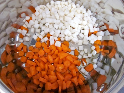 diced vegetables