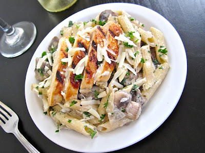 creamy mushroom pasta with chicken