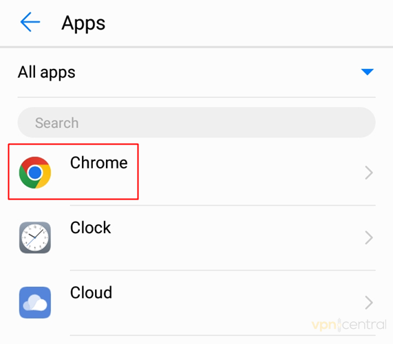 android apps chrome browser