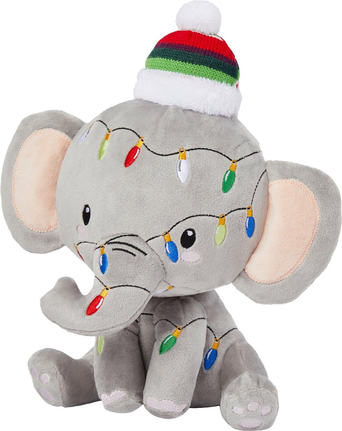 FRISCO Holiday Elephant Plush Squeaky Puppy Toy - Chewy.com