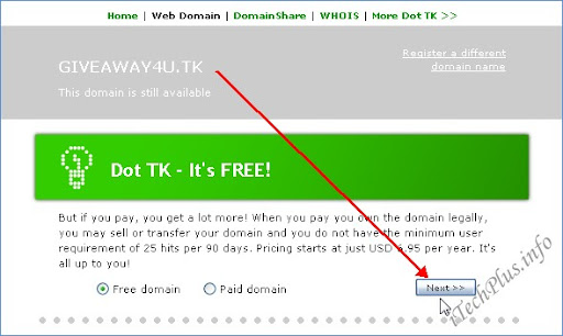 Tạo domain và email miễn phí với DOT.TK