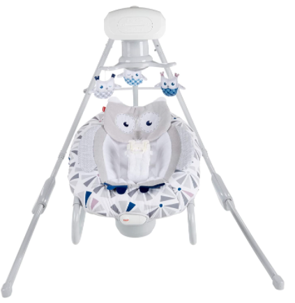 3. Fisher-price Owl Love You Deluxe Cradle n Swing with Smart Connect with bluetooth