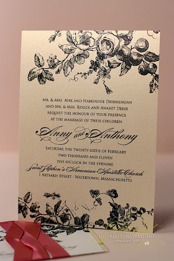 Gold wedding invitations, wedding invitations with roses and peonies, peonie wedding invitations, rose wedding invitation