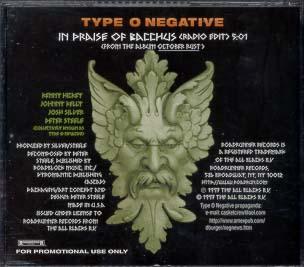 Type O Negative - 1996 - In Praise Of Bacchus