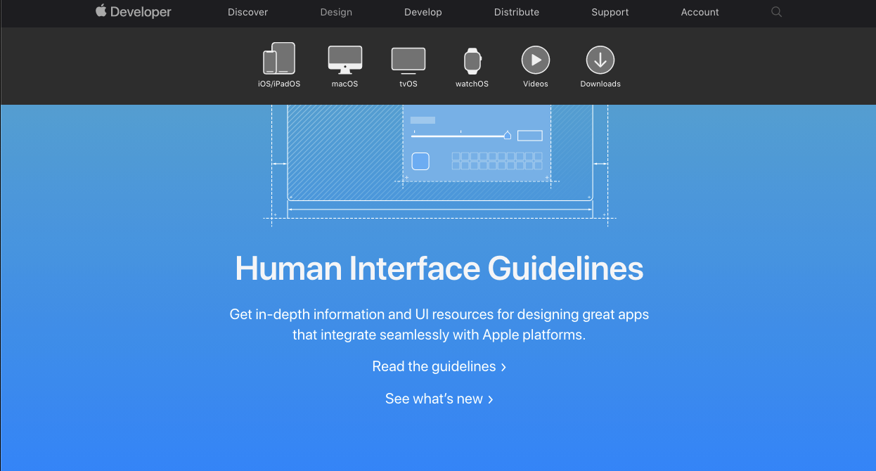 Apple design system is called Human Interface guidelines and it is one of the best design systems