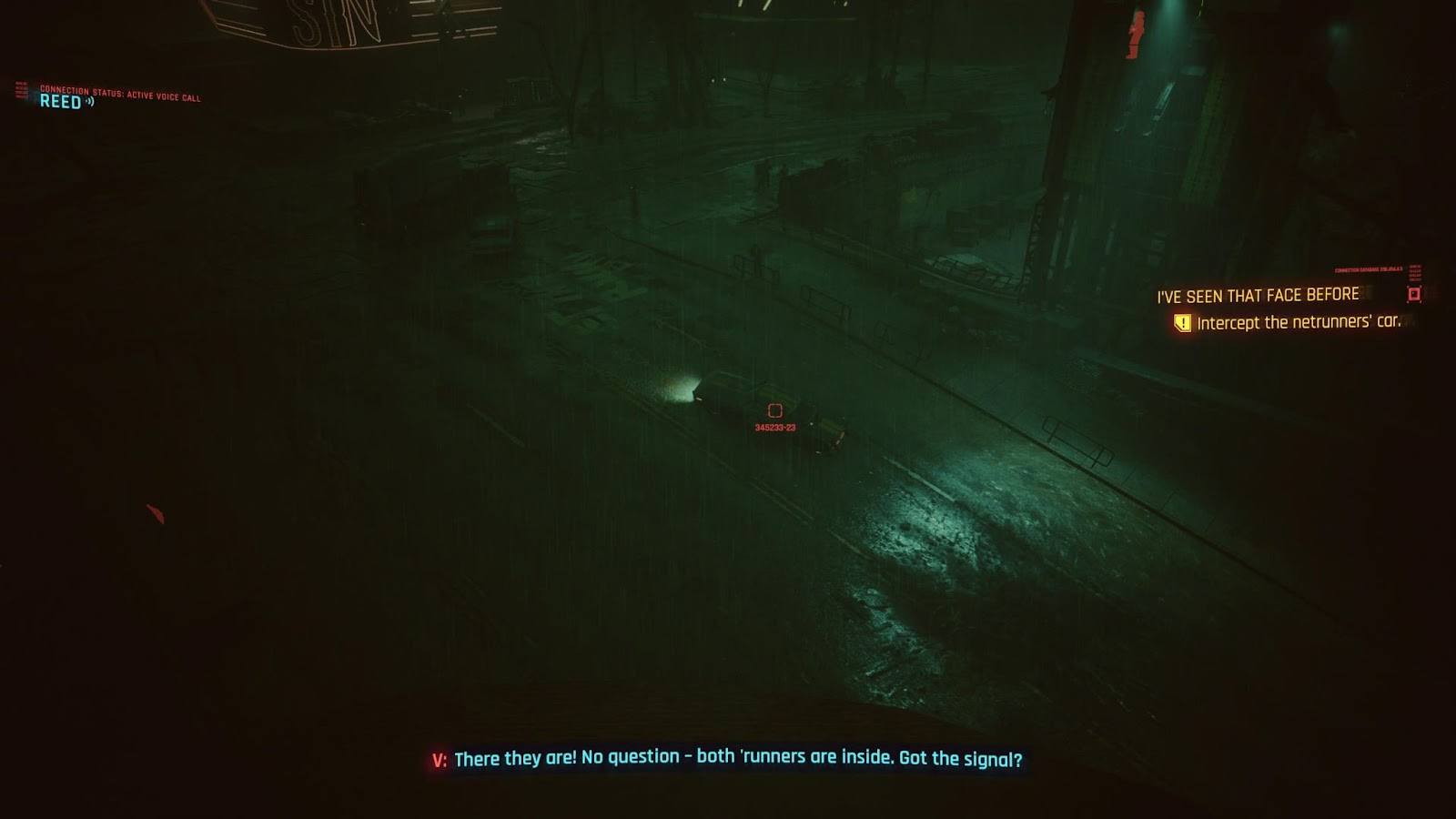 An in game image of the Cassel twins' car from the game Cyberpunk 2077. 