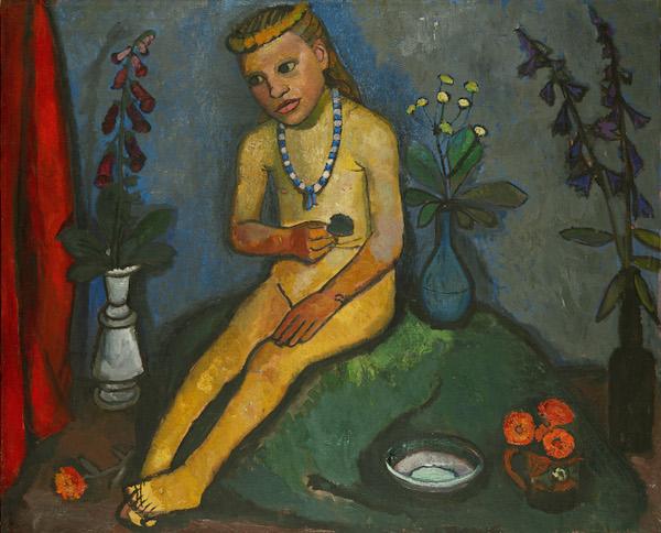 Paula Modersohn-Becker, “Girl with Flower Vases” (1907) 