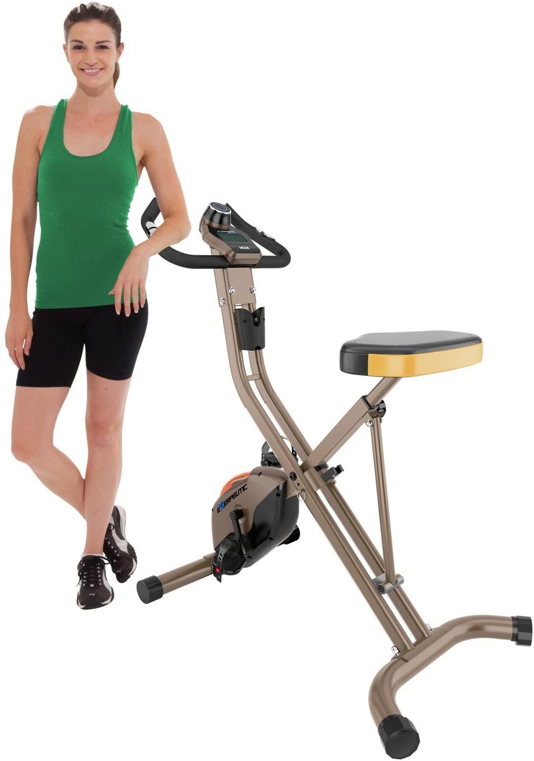 Buy Exerpeutic Gold Heavy Duty Foldable Exercise Bike with 400 lbs Weight  Capacity Online in Turkey. B014VX254A