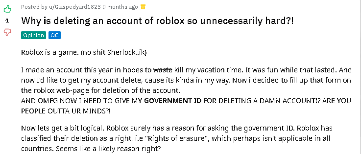 How to Delete Roblox Account in Canada