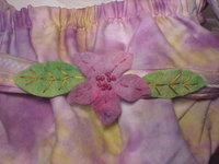 Tie Dye Doll Sling with Felt Flower and Leaves