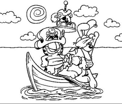 Garfield Pirate - free coloring pages | Coloring Pages