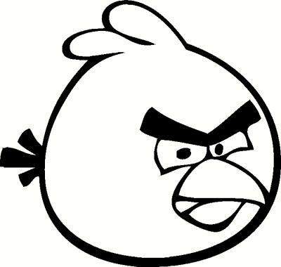 Bird Coloring Pages on Angry Birds Red Free Coloring Pages