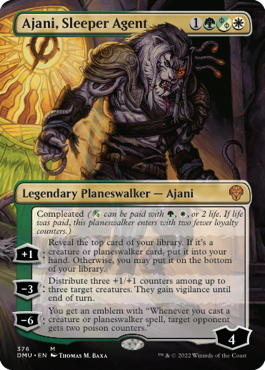 C:UsersJosef JanákDesktopMagicStředeční VýhledyStředeční Výhledy 16Dominaria UnitedAjani, Sleeper Agent - Postcompleation.png