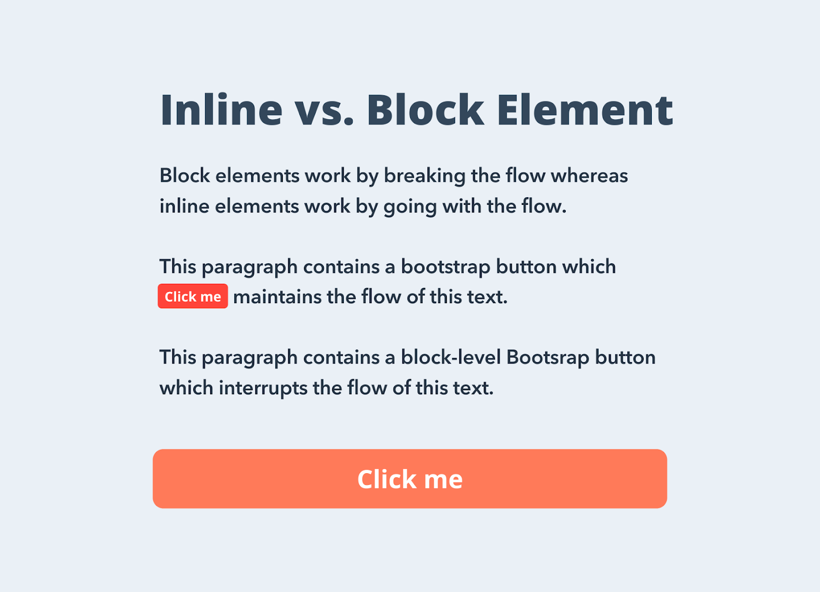 Inline vs. Block elements with bootstrap buttons