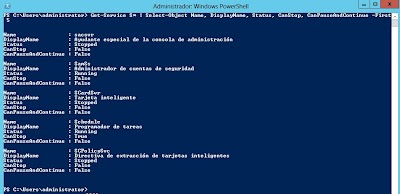 Salida en formato lista