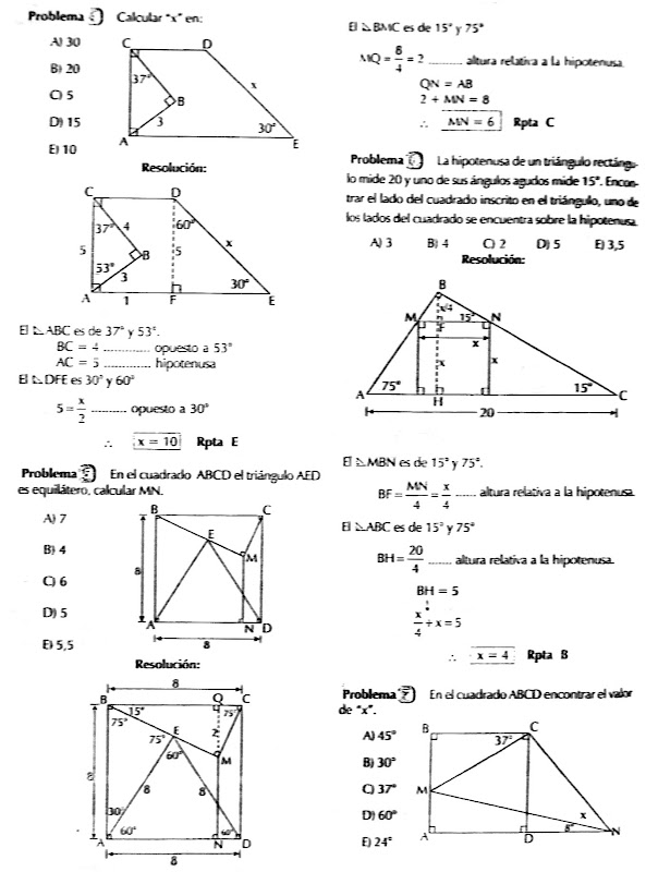 コンプリート 15 Y 75 Triangulo Notable 1067 Triangulo Rectangulo Notable De 15 Y 75 Josspix8pyh