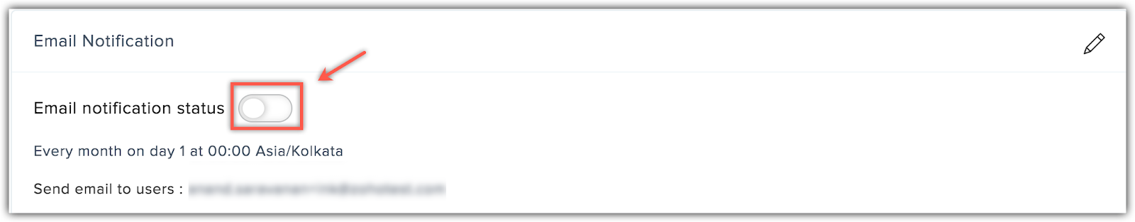 desactivar notificación por correo electrónico