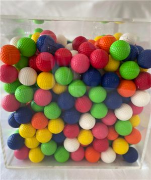 color drop golf balls of many colors