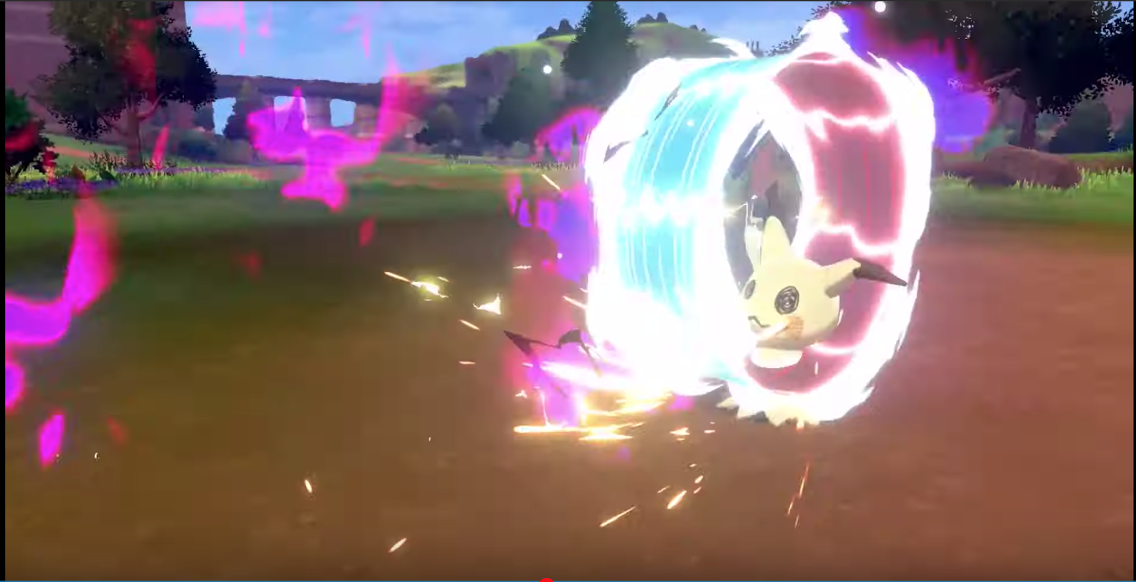 Another view of Morpeko's Aura Wheel from Pokemon Sword and Shield on Nintendo Switch
