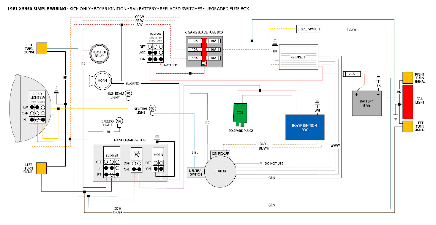Need my new wiring diagram reviewed. | Yamaha XS650 Forum