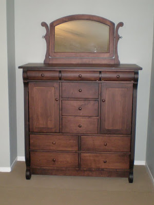 50 x 50 Classic Dresser and 25 x 40 Mirror in Onyx Maple